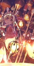 温暖的插画 灯光 灯笼 提灯少女 喜庆 动漫二次元喜庆节日和少女图片