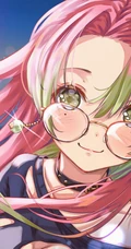手托眼镜 甜美 可爱 学生妹 二次元动漫少女高清插画图片集