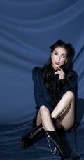 黄圣依复古英伦风套装短裤可爱写真照