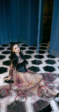 angelababy杨颖优雅复古印花公主裙唯美写真图片
