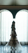 angelababy杨颖优雅复古印花公主裙唯美写真图片