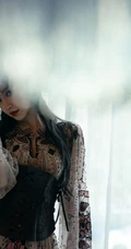 angelababy杨颖优雅复古印花公主裙唯美写真图片