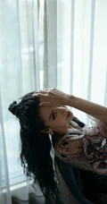 angelababy杨颖优雅复古印花公主裙唯美写真图片