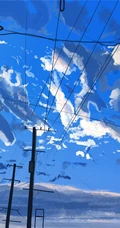 二次元天空 电线杆 书房 房间 水下 泡泡等场景插画美图