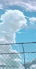 日系 日漫 屋舍 马路 铁网 白云 湖泊 城市等漫画动漫系列场景插画高清图片