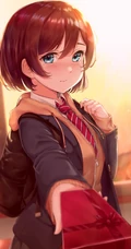 背着包包的二次元可爱，活力，甜美动漫学生妹少女精选高清插画图集欣赏
