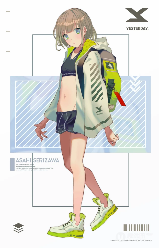 背着包包的二次元可爱，活力，甜美动漫学生妹少女精选高清插画图集欣赏