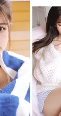 小脸蛋浅粉白皙大眼睛少女清纯甜美室内写真图集