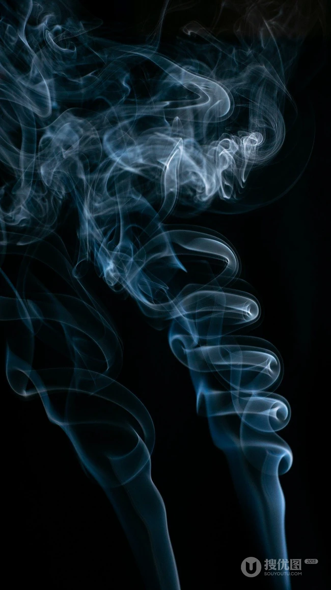 烟 袅袅 烟雾艺术 黑色背景创意烟雾艺术摄影手机壁纸