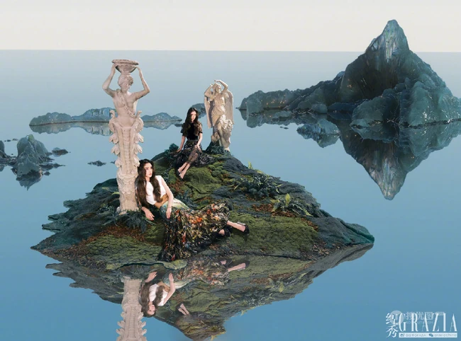 angelababy杨颖&ldquo;圣诞奇幻秀&rdquo;主题气质身段婀娜写真杂志照片