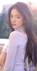 长发及腰高颜值精选少女蓝色紧身连衣裙高筒靴穿搭气质写真集