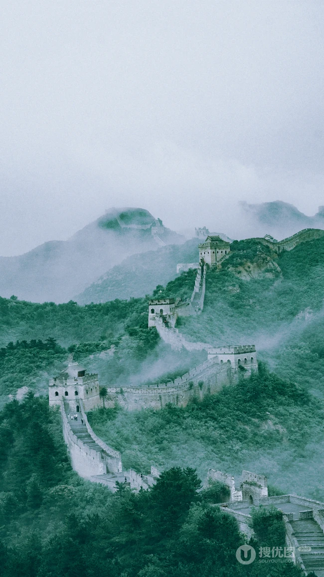 中国著名古建筑长城的风景手机壁纸