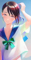 你一看就会喜欢的动漫少女插画手机锁屏壁纸