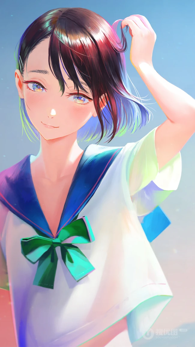你一看就会喜欢的动漫少女插画手机锁屏壁纸