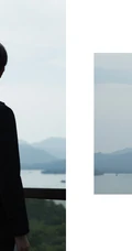 许凯帅气干练黑色西装，白衬衫出席某活动俊朗写真照