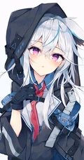 大大眼睛，带耳朵的狐狸或兔子动漫少女人物高清图片