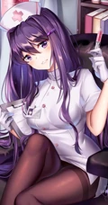 大大眼睛，带耳朵的狐狸或兔子动漫少女人物高清图片