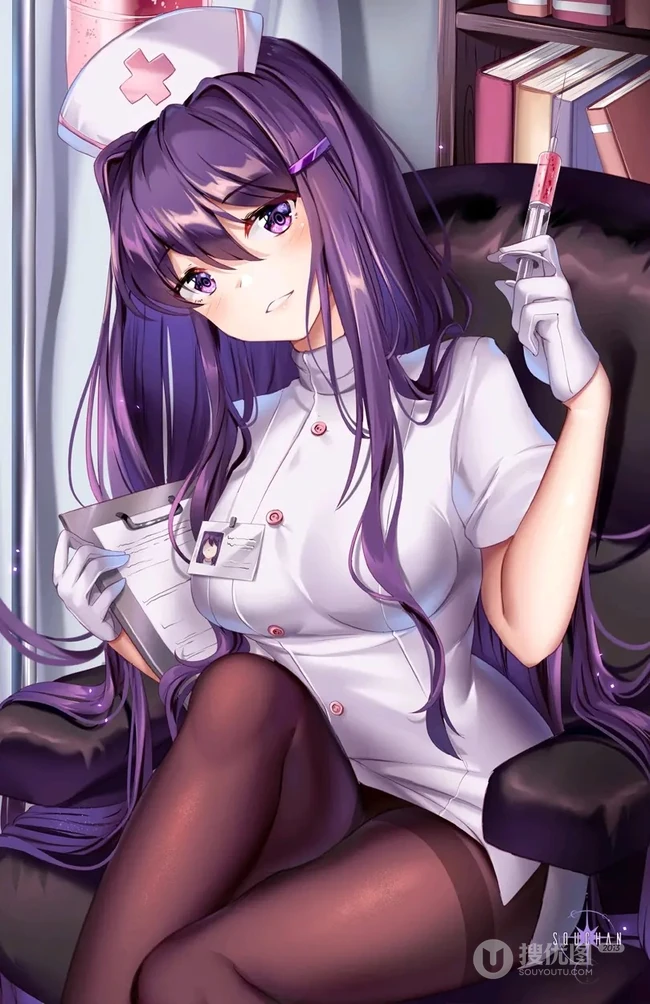 大大眼睛，带耳朵的狐狸或兔子动漫少女人物高清图片