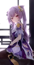 大大眼睛，带耳朵的狐狸或兔子动漫少女人物高清图片