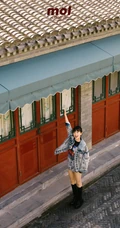 北京里的胡同女孩，王鹤润俏皮可爱胡同写真图片