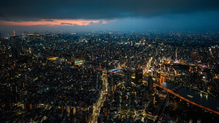 入夜的繁华城市灯光夜景高清电脑壁纸