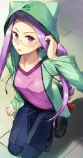 喵喵喵，你在哪里呀！穿着猫耳朵连帽卫衣的动漫少女人物插画图集