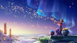 梦幻炫丽的星座插画桌面壁纸