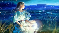 梦幻炫丽的星座插画桌面壁纸