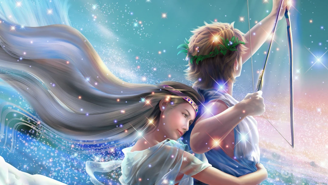 梦幻炫丽的星座插画桌面壁纸