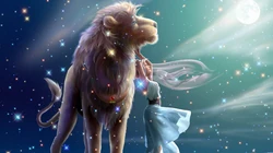 梦幻炫丽的星座插画桌面壁纸