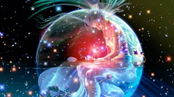 梦幻炫丽的星座插画桌面壁纸