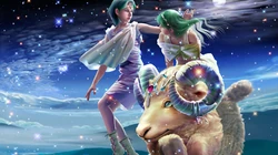 梦幻炫丽的星座插画桌面壁纸