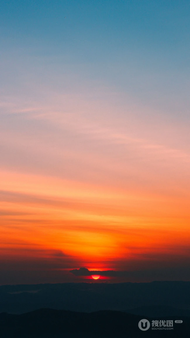 唯美的夕阳落日彩霞风景高清手机壁纸