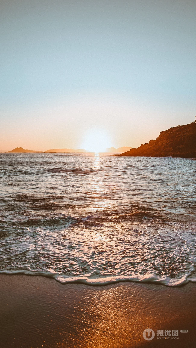 美丽且干净的海滩风景高清壁纸