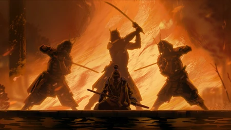 穷途末路待斩的日本武士战斗场景高清桌面壁纸