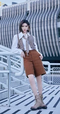 THE9女团成员时尚靓丽穿搭户外写真美照