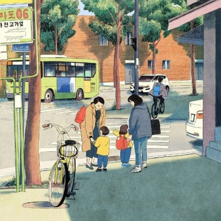 温暖的感觉，怀旧的色彩，小清新8090年代怀旧街头风插画手绘QQ头像图片