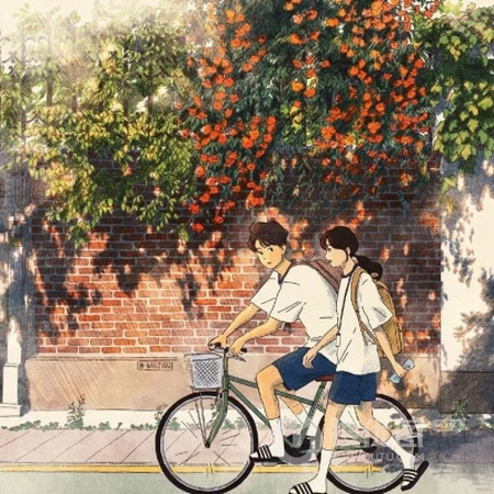 温暖的感觉，怀旧的色彩，小清新8090年代怀旧街头风插画手绘QQ头像图片