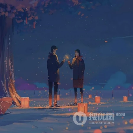 温暖的感觉，怀旧的色彩，小清新8090年代怀旧街头风插画手绘QQ头像图片