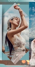香港明星演员，模特儿陈凯琳狂野户外婚纱系列气质写真图集