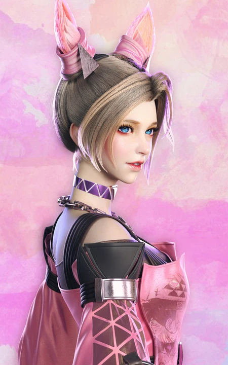3D动漫小狐狸美女肖像超清手机壁纸