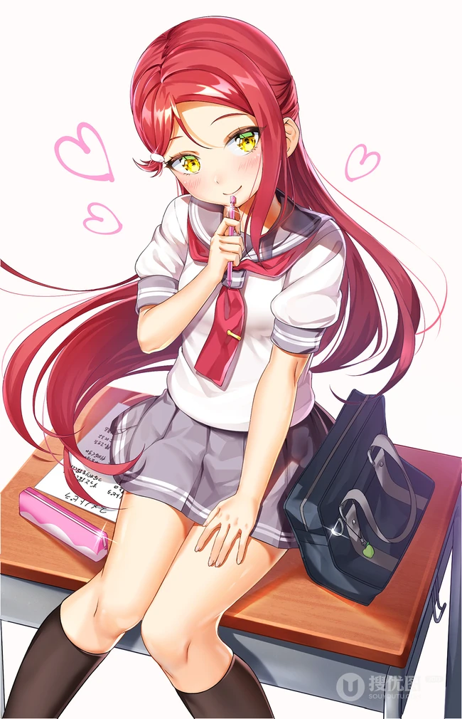绑着公主头发型的精美二次元漂亮小姐姐超高清插画图片（杂图集）