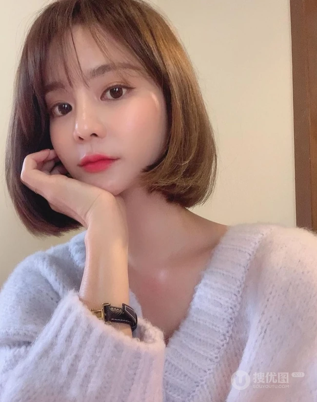 知性，温柔，又不失灵动可爱的女生齐肩短发，2020最新款女生发型图片 第2张