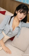 身高腿长漂亮导游小姐姐陆萱萱蓝衫白裙肉袜装高跟穿搭剧情式写真图片集