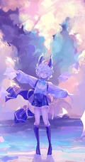 构图巧妙有意境，充满了神秘感，梦幻唯美二次元动漫人物色彩画插画图片