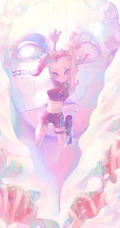 构图巧妙有意境，充满了神秘感，梦幻唯美二次元动漫人物色彩画插画图片
