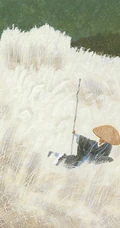 宁静的画面，和谐温暖，世外桃源般的田野色彩画意境插画美图