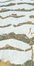 宁静的画面，和谐温暖，世外桃源般的田野色彩画意境插画美图