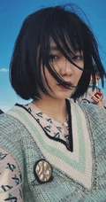 段奥娟学生装格子短裤唯美海边写真图片