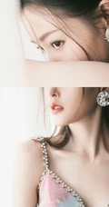 张天爱V领彩裙着身气质甜美室内写真照